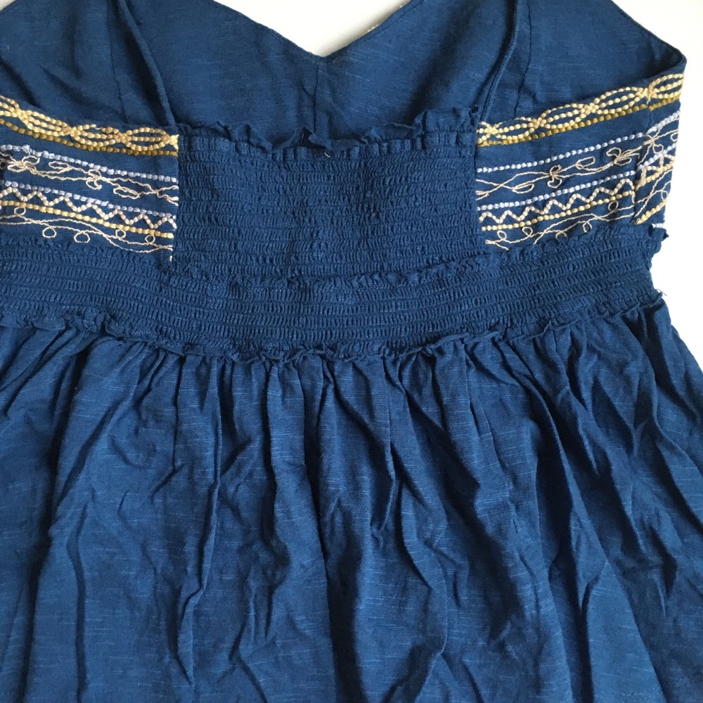 Free People smocked embroidered halter tank top - Picture 6 of 12